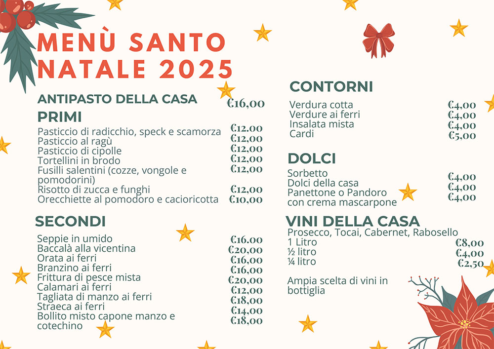 Menu Natale 2025